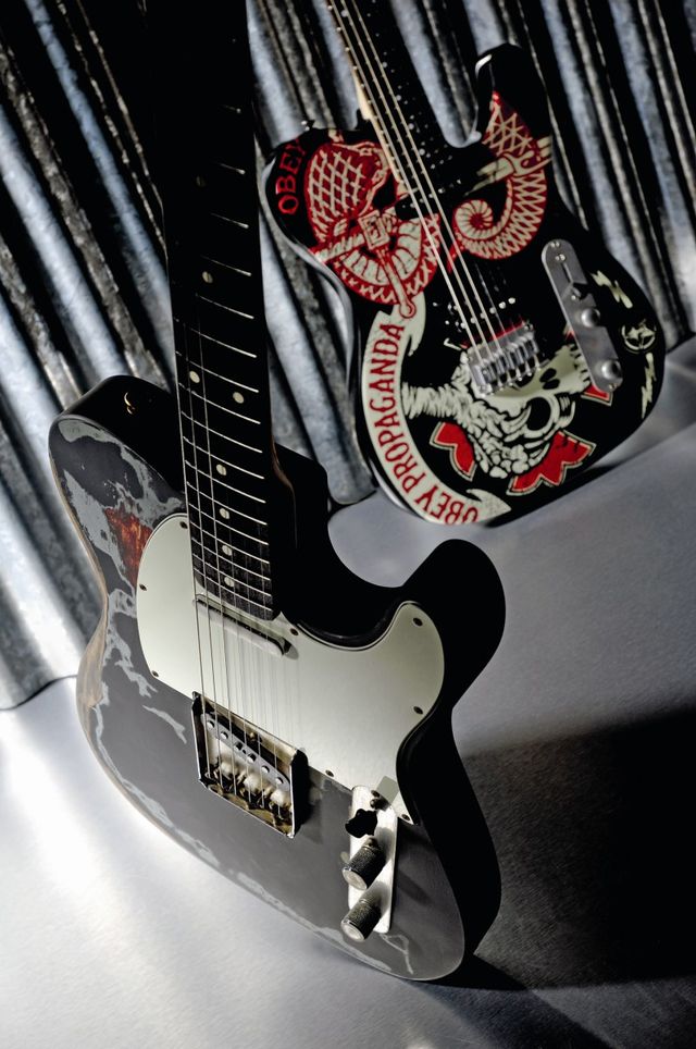 Fender's Joe Strummer (left) and Obey (right) Telecasters